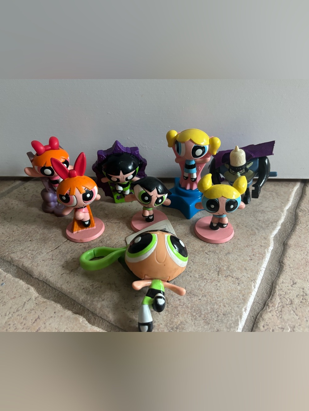 Vintage The Powerpuff Girls The Cartoon Network Mojo Jojo Blossom Figures Lot
